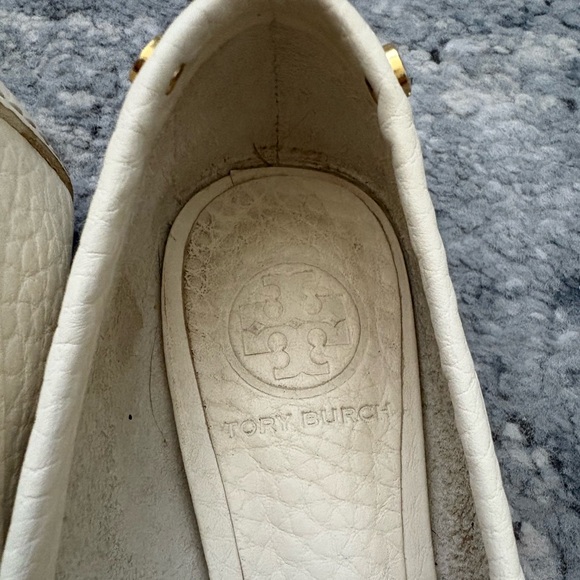 Tory Burch Leather Whipstitch Trim Loafers, Women’s 8M, Bone - Picture 9 of 15